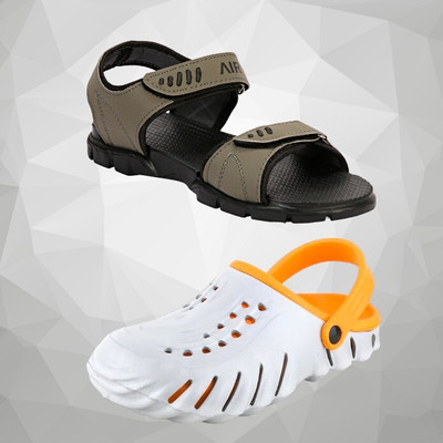 Orvax Men Clogs(Grey , 8)