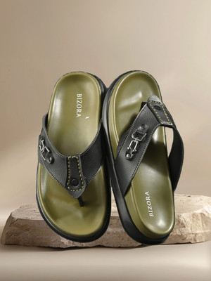 BIZORA Men Casual(Olive , 8)