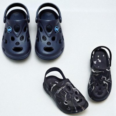 Monrav Men Clogs(Blue, Black , 10)