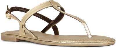 Bata Women Flats(Gold , 4)