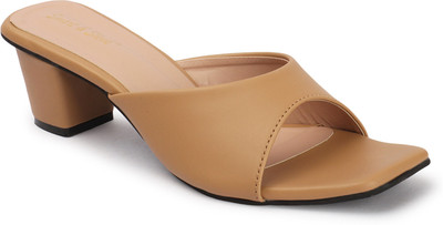 Smart & Sleek Women Heels(Beige , 5)