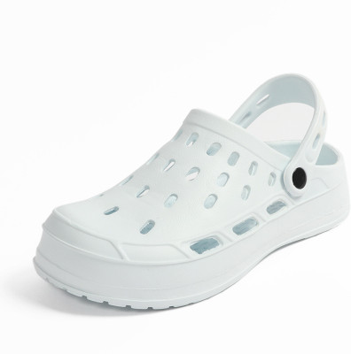 Smoothlite Men Clogs Sandal with Back Strap, Slipper, Anti Skid Sole, Daily Wear Men Clogs(White , 8)