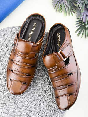 PROVOGUE Men Sandals(Tan , 8)