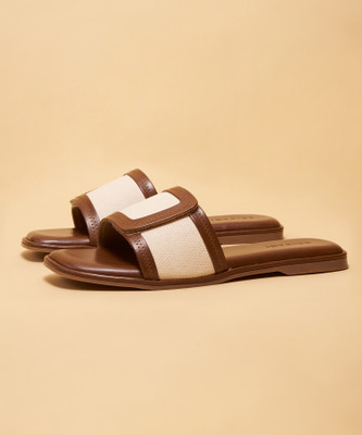 ERIDANI Women Flats(Tan , 9)