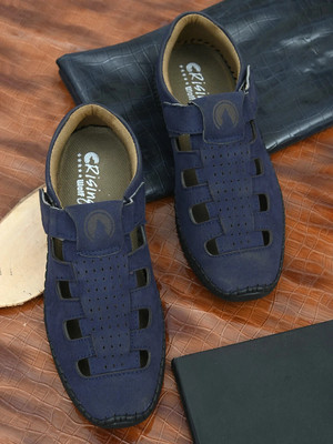 Rising Wolf Men Sandals(Blue , 6)