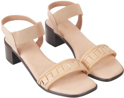 METRO Women Heels(Beige , 7)