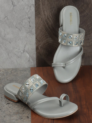 ANOUK Women Heels(Grey , 4)