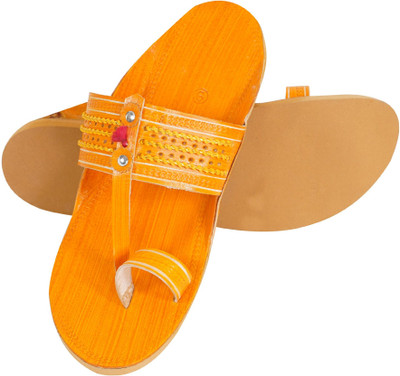 DFR Ethnic Sandals For Boys Men Comfortable Men's Rajasthani Slippers Men Casual(Tan , 8)