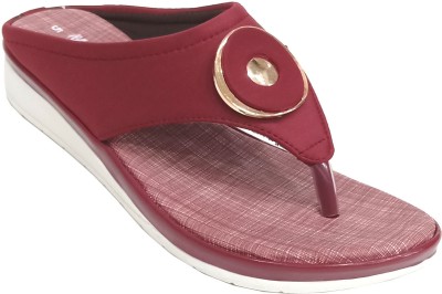 Racecourse Women Flats(Maroon , 7)