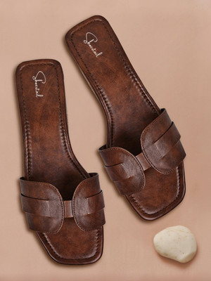 Shoestail Women Flats(Brown , 4)