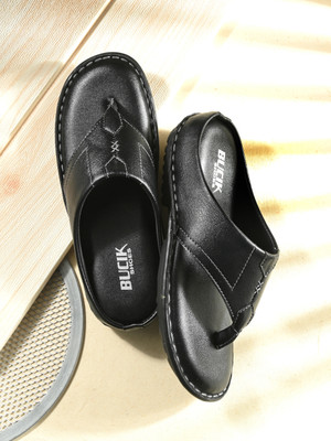 Bucik BCK10224 Lightweight Comfort Extra Soft Summer Trendy Premium Stylish Men Sandals(Natural, Black , 9)