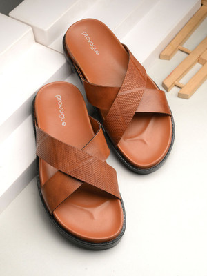 PROVOGUE Men Sandals(Tan , 9)