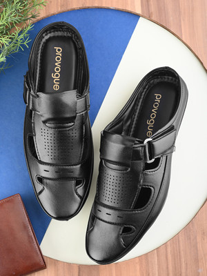 PROVOGUE Men Sandals(Black , 6)