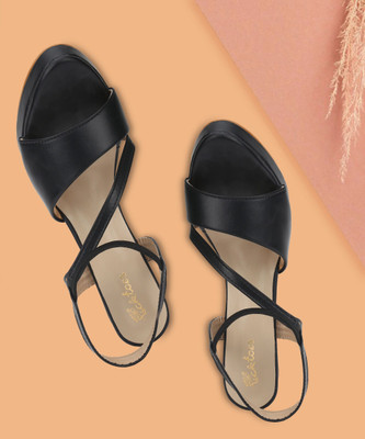 Picktoes PT-R371 Lightweight Comfort Summer Trendy Premium Stylish Party disigin Women Heels(Black , 37)