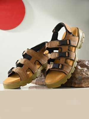 Bucik BCK10142 Lightweight Comfort Summer Trendy Premium Stylish Men Tan Sports Sandals