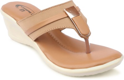 Rathor Women Wedges(Beige , 4)