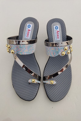 ASKU Women Heels(Grey , 4)