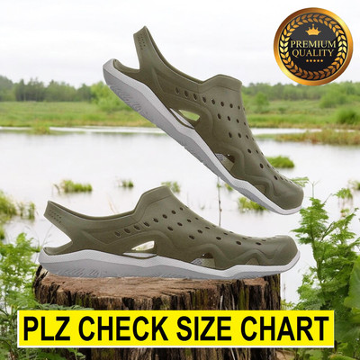 Red & Black Premium Quality|Comfort|lightweight Outdoor Clogs(Plz Check Size Chart). Men Clogs(Olive, White , 10)