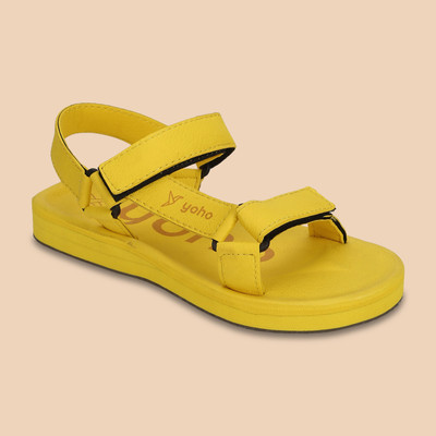 yoho YOHO EVA Sandals| Comfortable Cushioned Sole | TPR Base | Lightweight Women Flats(Yellow , 6)