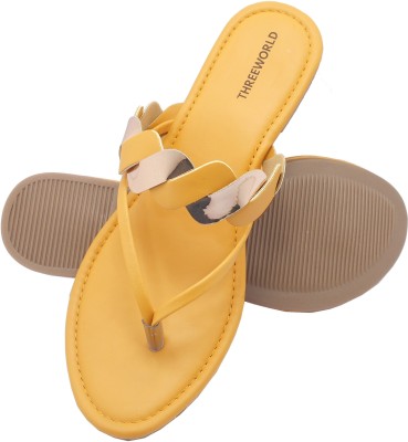 MAVTHA Women Flats(Yellow , 6)