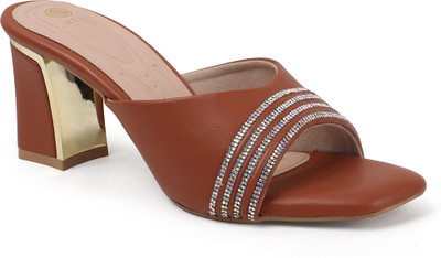 CARLTON LONDON Women Heels(Tan , 4)