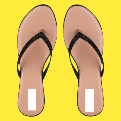 Yashasvi Women Heels(Beige, Black , 8)