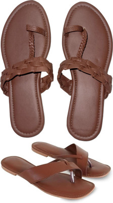 XiZUii Women Flats(Brown, Brown , 9)