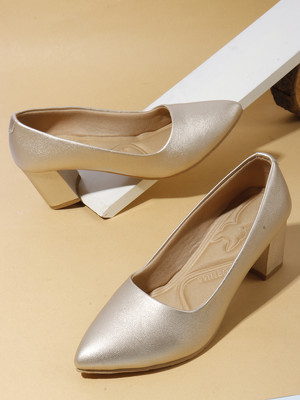Denill Women Heels(Gold , 7)