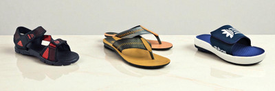 Classica Men Sandals(Black, Red, Tan, Blue , 7)