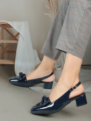 Elle Women Heels(Navy , 6)