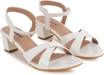 IKAGI Women Heels(White , 7)