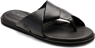 RUOSH Men Sandals(Black , 10)