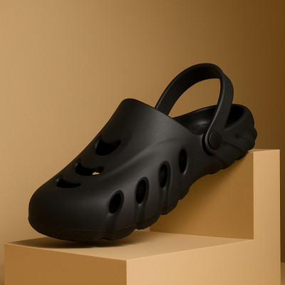 FOAMTEK Men Sandals(Black , 9)