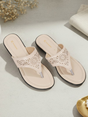 Khadim's Lightweight Comfort Extra Soft Trendy Premium Stylish Women Flats(Beige , 6)