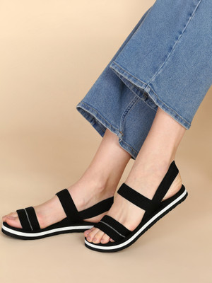 BARQUOS Women Flats(Black , 6)