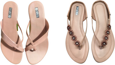 Nicesteps Women Flats(Beige, Beige , 9)