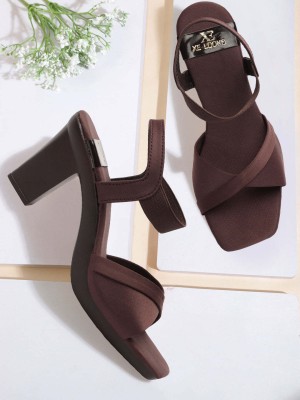 XE Looks Women Heels(Brown , 5)