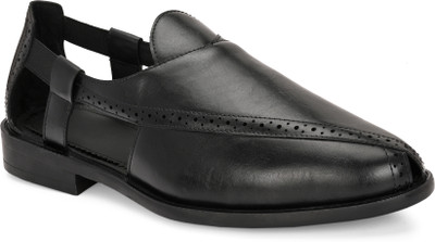 House of Pataudi Men Sandals(Black , 11)