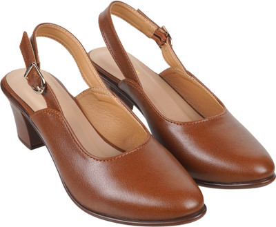 MOCHI Women Heels(Tan , 8)