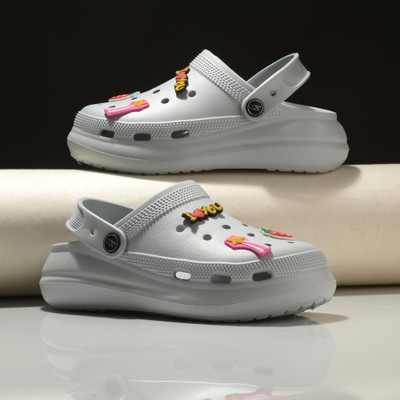 NOBELITE Women Clogs(Grey , 8)