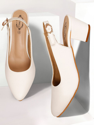 Denill Women Heels(White , 7)