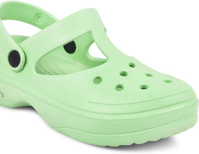 Dressberry Women Clogs(Green , 4)