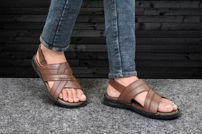 roodies Men Sandals(Brown , 8)