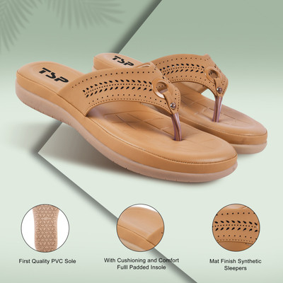 THE STHAPAK BLESS YOUR FEET Women Flats(Beige , 8)