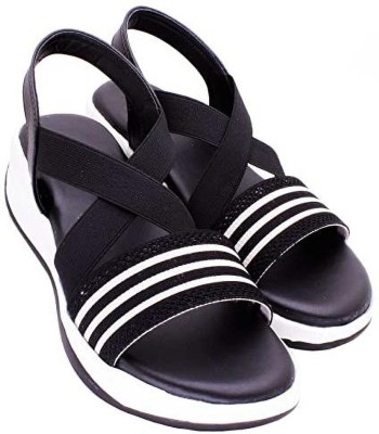 Digni Women Wedges(Black , 4)