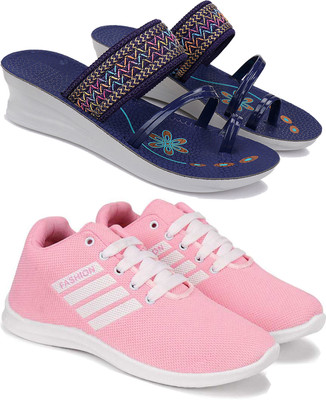 BERSACHE Women Wedges(Multicolor , 5)