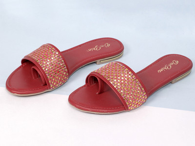 RapidBox Women Flats(Maroon , 5)