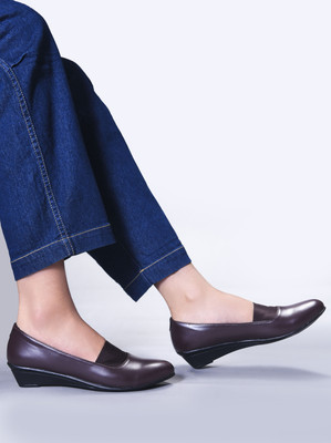 TRYME Women Bellies(Maroon , 8)