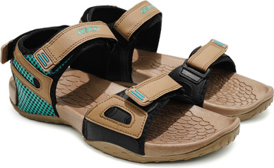 asian Men Sports Sandals(Brown, Green , 9)