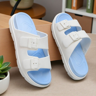 Acorn Men Sandals(White, Blue , 6)